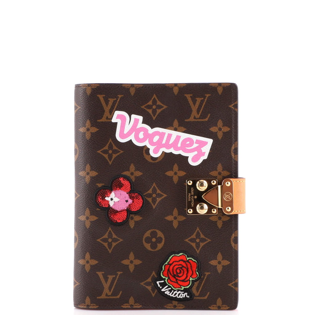 Louis Vuitton Stories Paul Notebook Cover Limited Edition Patches Monogram  Canvas MM Brown 199862187