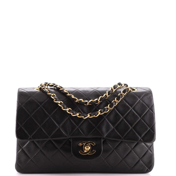 Chanel Vintage Classic Double Flap Bag Quilted Lambskin Medium