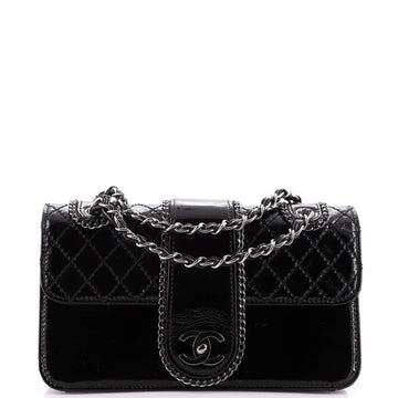 Chanel Madison Flap Bag Quilted Patent Medium