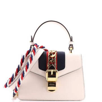 Gucci Sylvie Top Handle Bag Leather Mini
