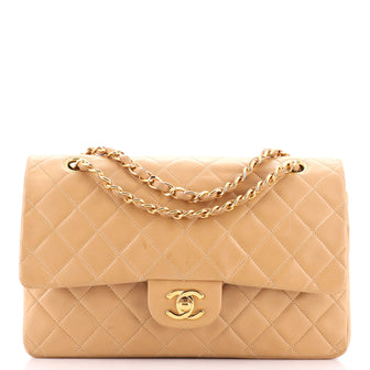Chanel Classic Double Flap Bag Quilted Lambskin Small Neutral 1711451