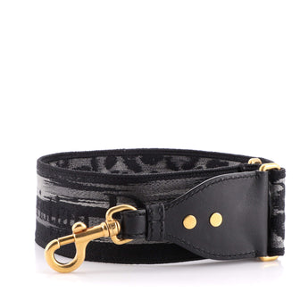 Christian Dior Logo Shoulder Strap Embroidered Canvas