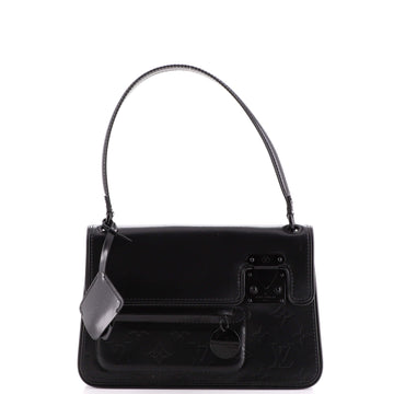 Louis Vuitton Op Art Pouchy Handbag Monogram Embossed Leather