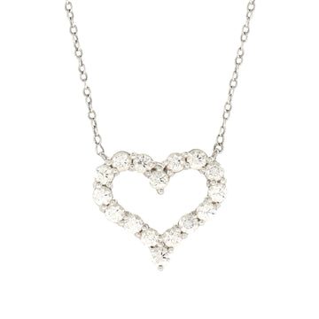 Tiffany & Co. Sentimental Heart Necklace Platinum with Diamonds Small