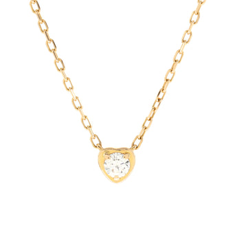 Cartier Diamants Legers Heart Pendant Necklace 18K Rose Gold with Diamond