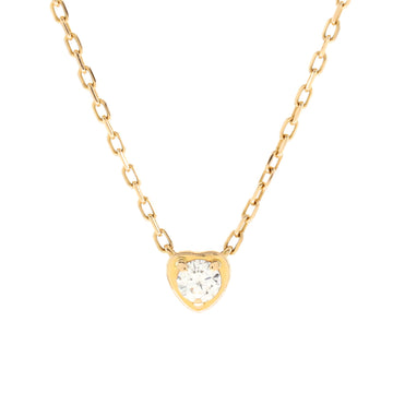 Cartier Diamants Legers Heart Pendant Necklace 18K Rose Gold with Diamond
