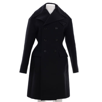 Bottega Veneta Women's Double Breasted Long Coat Acrylic Blend