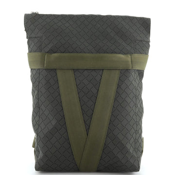 Bottega Veneta Fold-Over Backpack Intrecciato Effect Rubber
