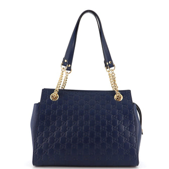 Gucci Soft Signature Shoulder Bag Guccissima Leather Medium