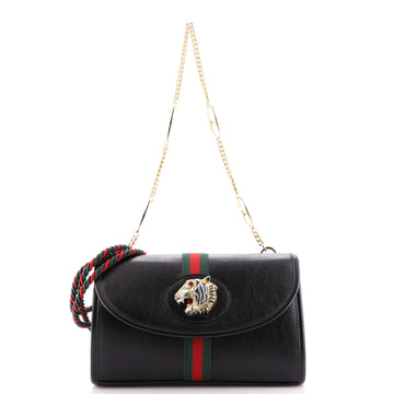 Gucci Rajah Web Chain Shoulder Bag Leather Small