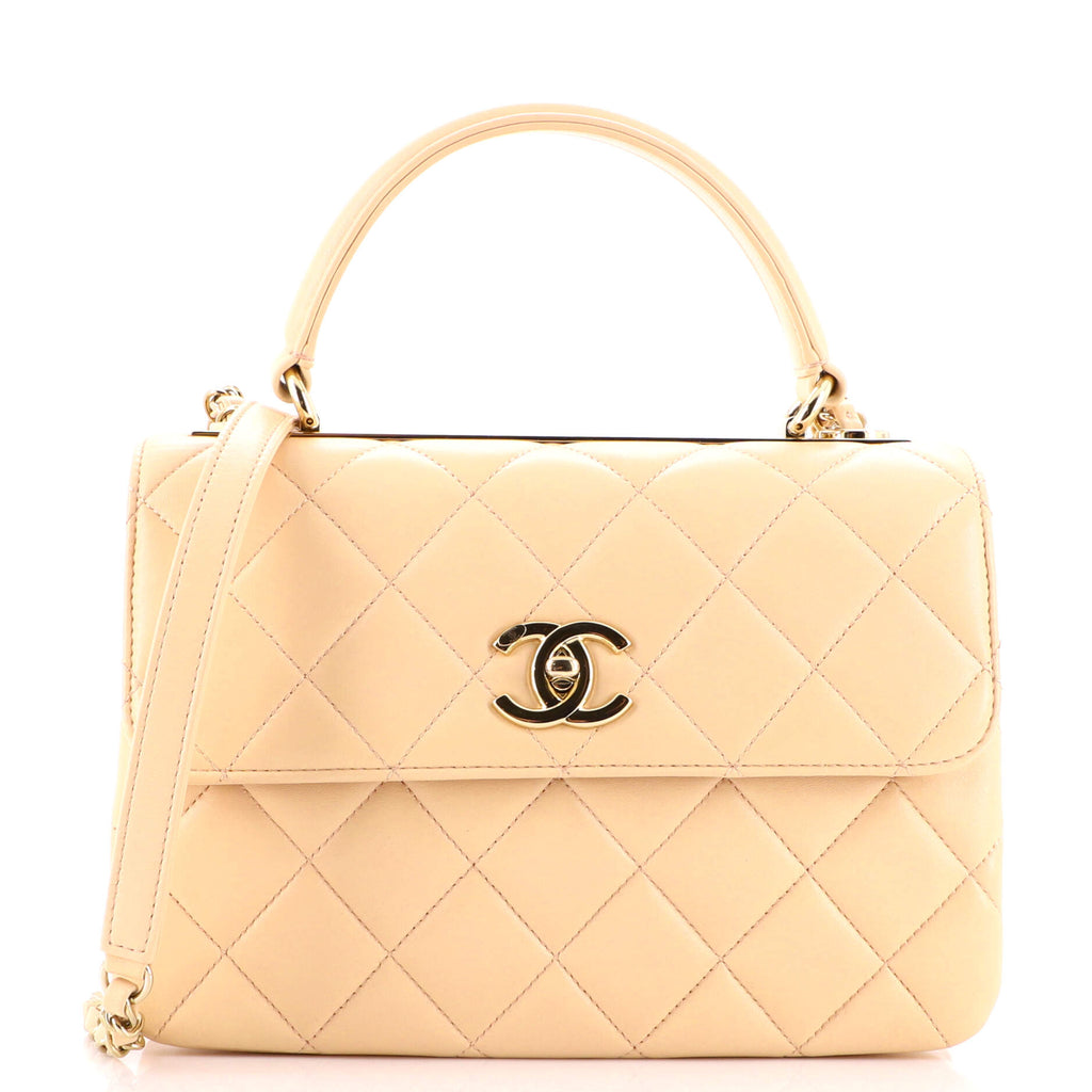 Chanel Trendy CC Top Handle Bag Quilted Lambskin Small Pink 19986287