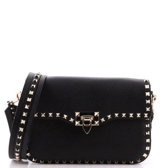 Valentino Garavani Rockstud Flip Lock Flap Bag Leather Large