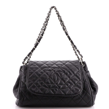 Chanel Timeless Accordion Flap Bag Quilted Caviar
