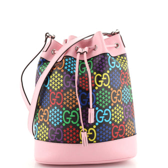 Gucci Bucket Bag Psychedelic Print GG Coated Canvas Medium