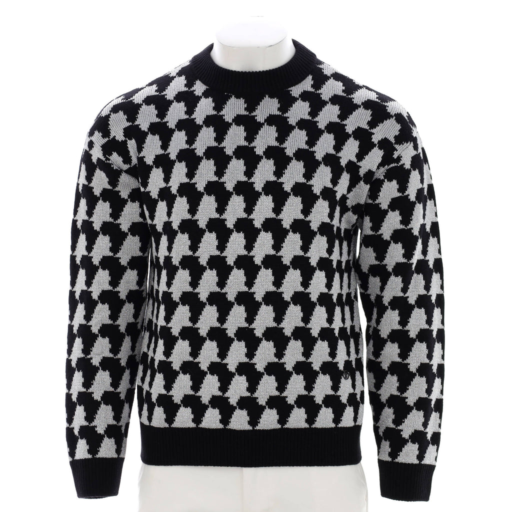 Louis Vuitton Men's Africa Crewneck Sweater Wool Blend Black 1999211