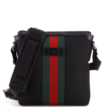Gucci Web Messenger Bag (Outlet) Techno Canvas Small