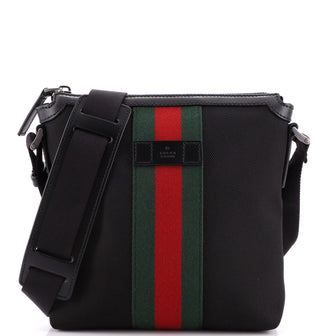 Gucci Web Messenger Bag (Outlet) Techno Canvas Small