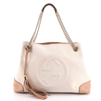 Gucci Soho Chain Strap Shoulder Bag Canvas with Leather Medium