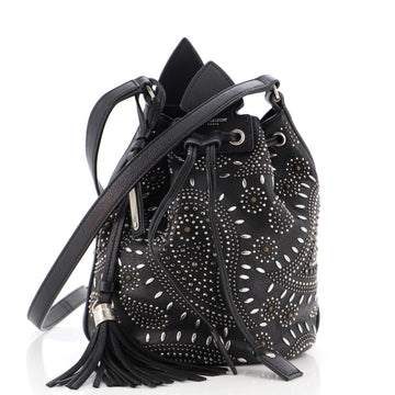 Saint Laurent Anja Bucket Bag Studded Leather Small