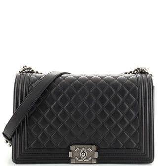 Chanel Boy Flap Bag Quilted Calfskin Large