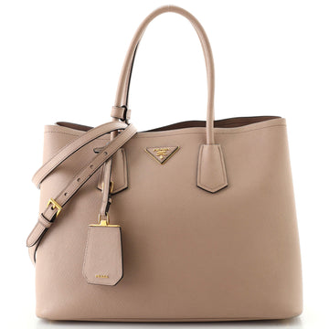 Prada Cuir Double Tote Saffiano Leather Medium