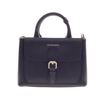 Burberry Saddle Convertible Satchel Leather Small