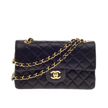 Chanel Vintage Classic Double Flap Quilted Lambskin Small