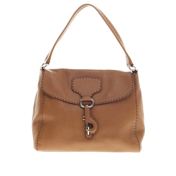 Prada Hook Flap Hobo Vitello Daino -