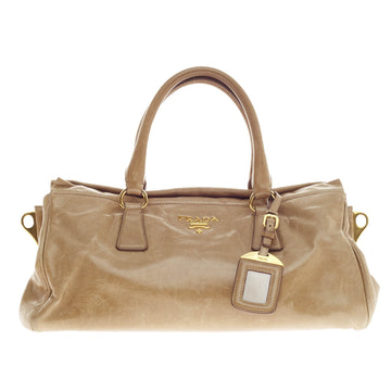 Prada Convertible Tote Vitello Shine Small