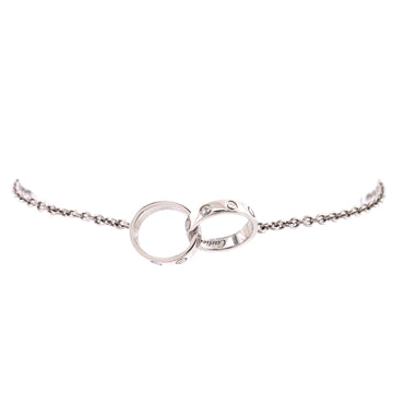 Cartier Love Interlocking Bracelet 18K White Gold