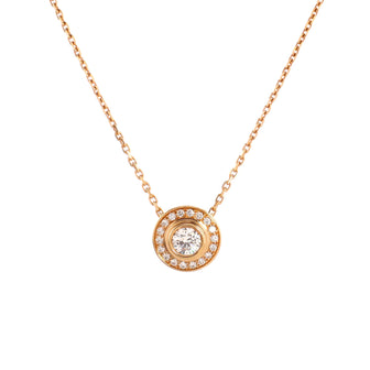Cartier Cartier D'Amour Pendant Necklace 18K Rose Gold with Pave Diamonds