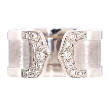 Cartier C de Cartier Ring 18K White Gold with Diamonds 10mm
