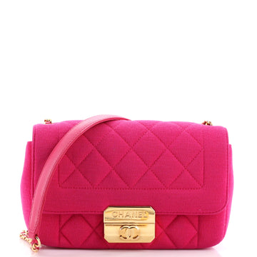 Chanel Chic With Me Flap Bag Quilted Jersey Mini