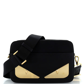 Fendi Monster Camera Messenger Bag Leather Small