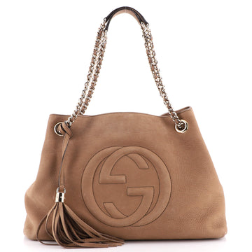 Gucci Soho Chain Strap Shoulder Bag Nubuck Medium