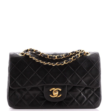 Chanel Vintage Classic Double Flap Bag Quilted Lambskin Small