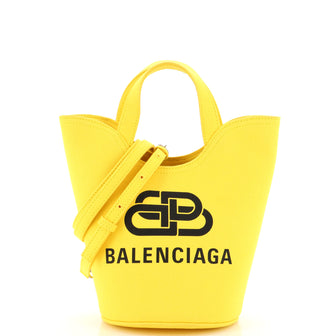 Balenciaga Wave Bucket Tote Printed Canvas XS