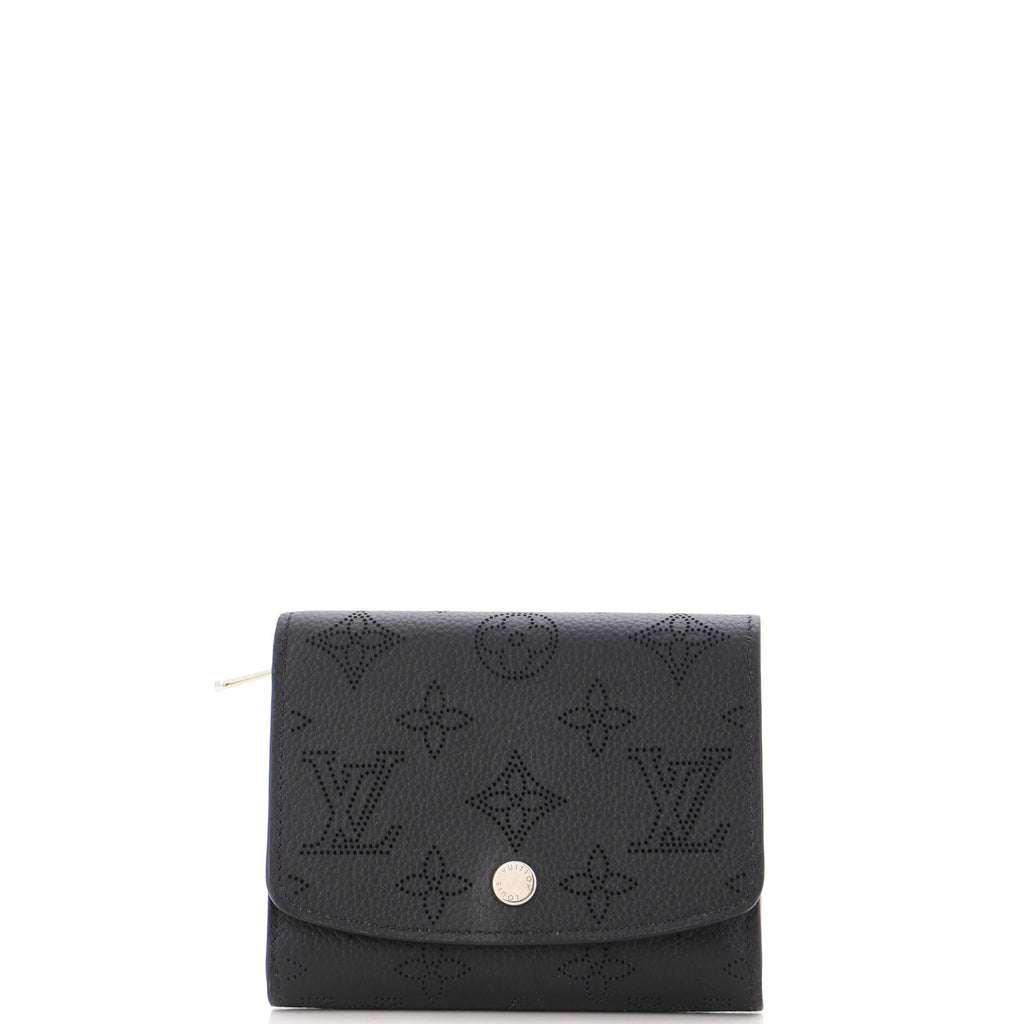 Louis Vuitton Compact Iris Wallet NM Mahina Leather Black 200019186