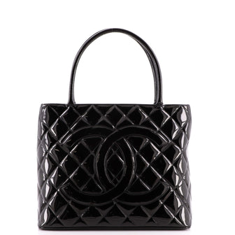 Chanel Medallion Tote Quilted Patent
