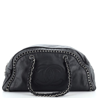 Chanel Luxe Ligne Bowler Bag Leather Large
