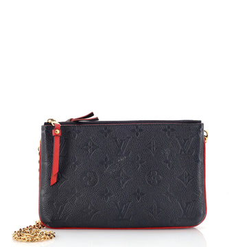 Louis Vuitton Double Zip Pochette Monogram Empreinte Leather