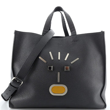 Fendi Faces Selleria Roll Tote Embellished Leather Large