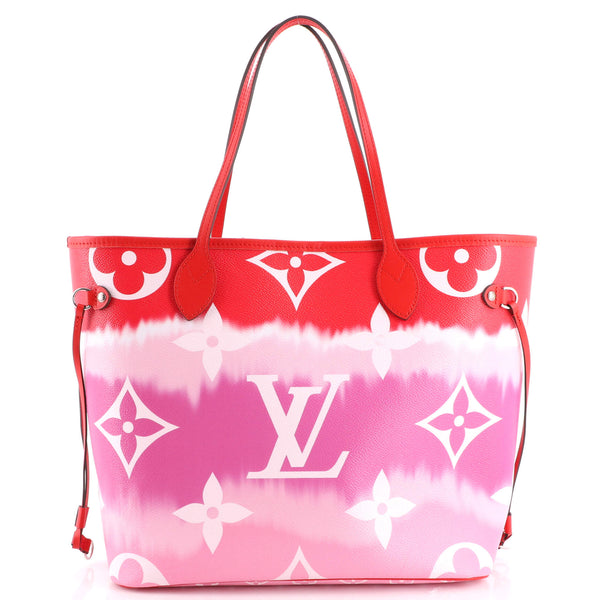 New in Box Louis Vuitton Limited Edition Escale Red Neverfull Tote Bag