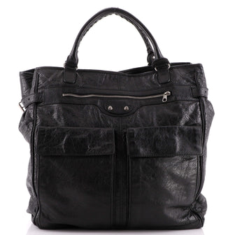 Balenciaga Cube Pocket Tote Classic Studs Leather Large