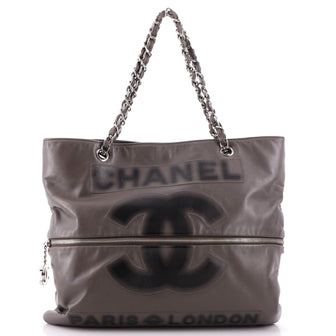 Chanel Paris-London Expandable Tote Leather Medium