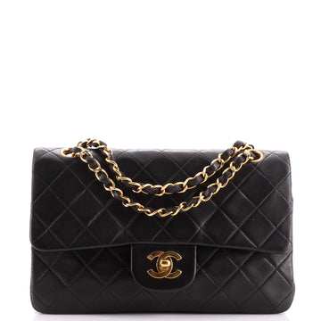 Chanel Vintage Classic Double Flap Bag Quilted Lambskin Small