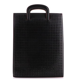 Christian Louboutin Trictrac Portfolio Bag Leather and Spiked Leather Large