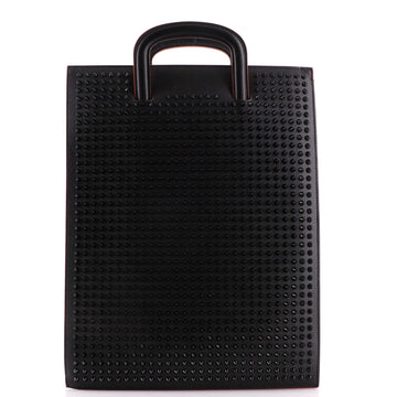Christian Louboutin Trictrac Portfolio Bag Leather and Spiked Leather Large