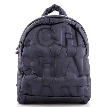 Chanel Doudoune Backpack Embossed Nylon Medium