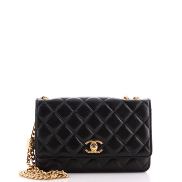 Chanel All Slide Long Wallet on Chain Quilted Lambskin
